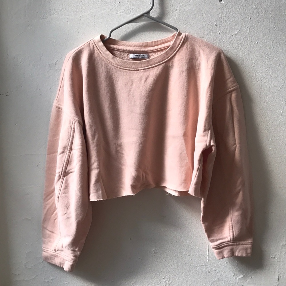 Pink Cropped Sweatshirt